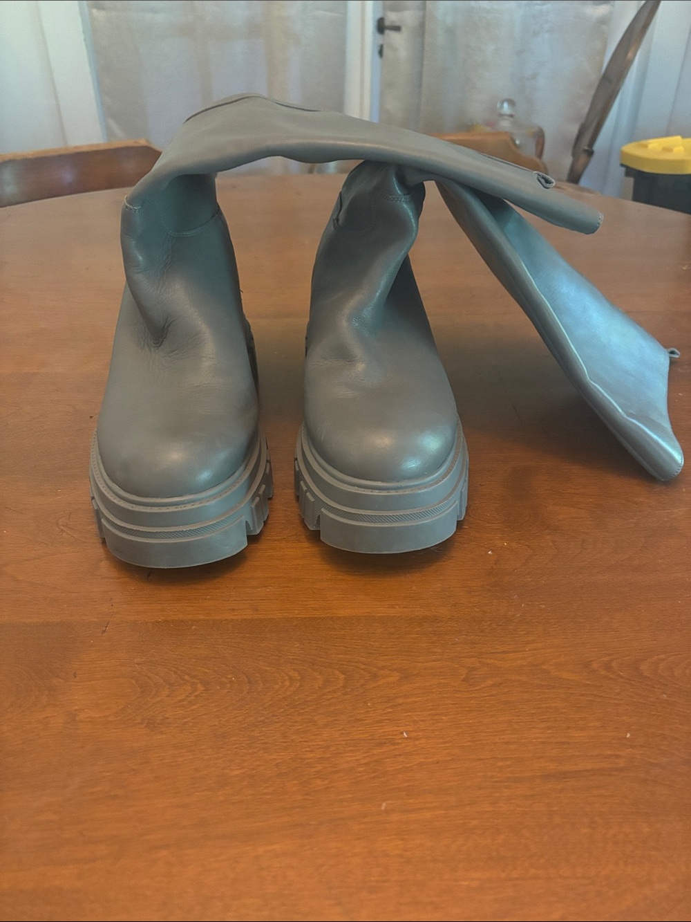 Marc Fisher LTD Malena Tall Gray Lug Sole Boots Size 9.5 M